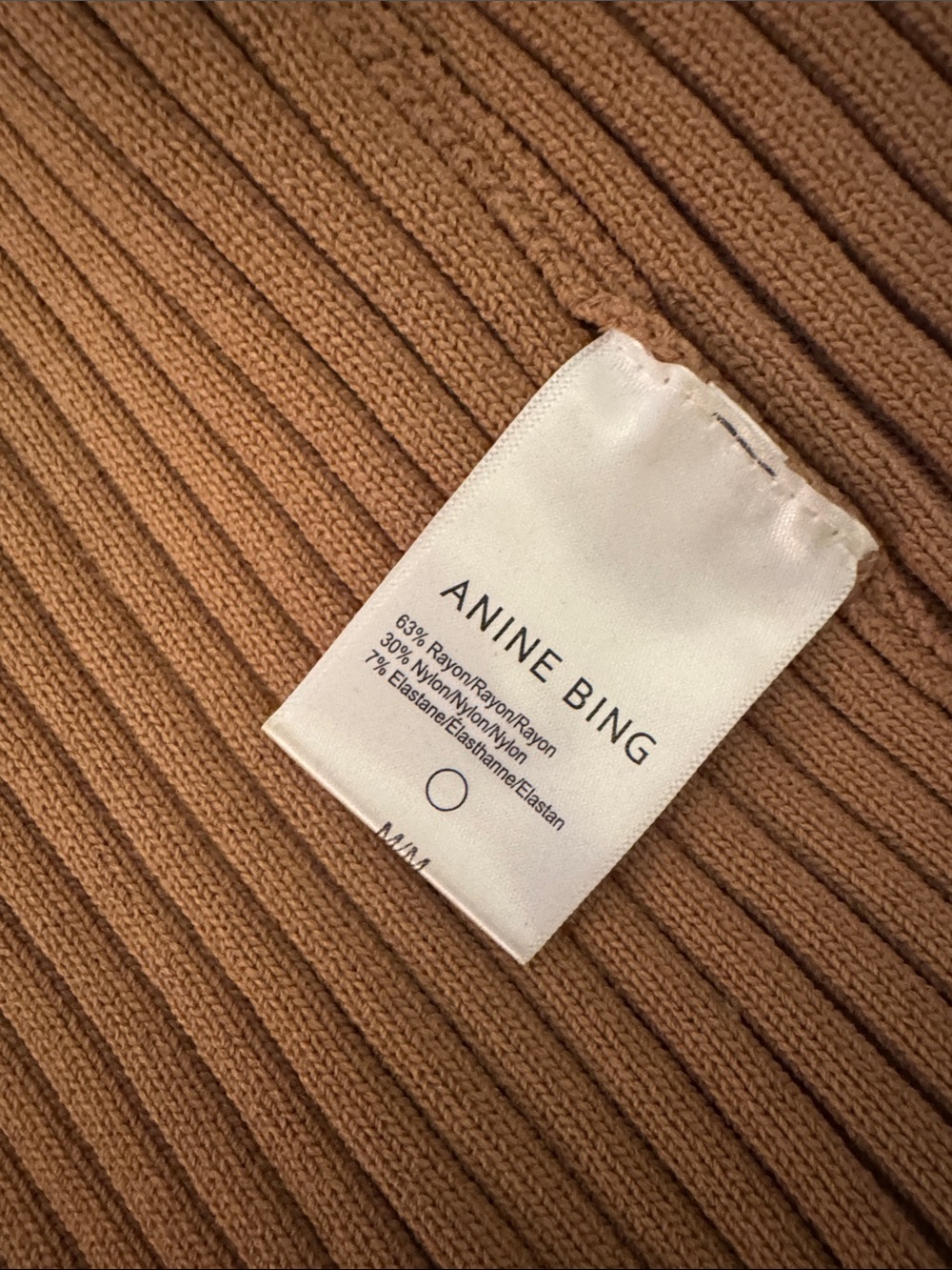 Anine Bing Camel Ribbed Button-Front Cardigan (Like New) - Picture 4 of 4